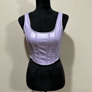 Purple Leather Corset Top